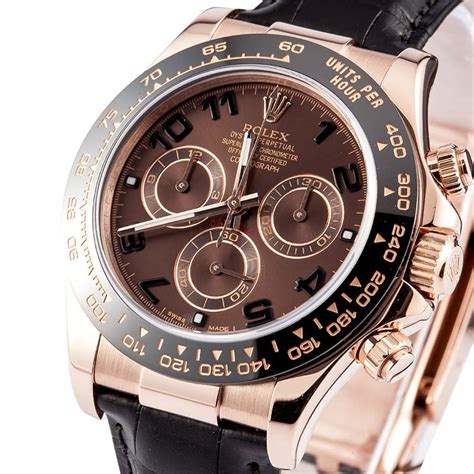 rose gold rolex daytona leather strap|rolex 116505.